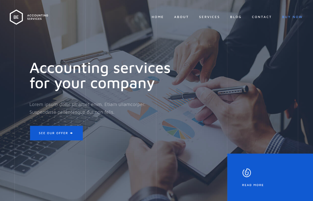 Be Accounting Services website