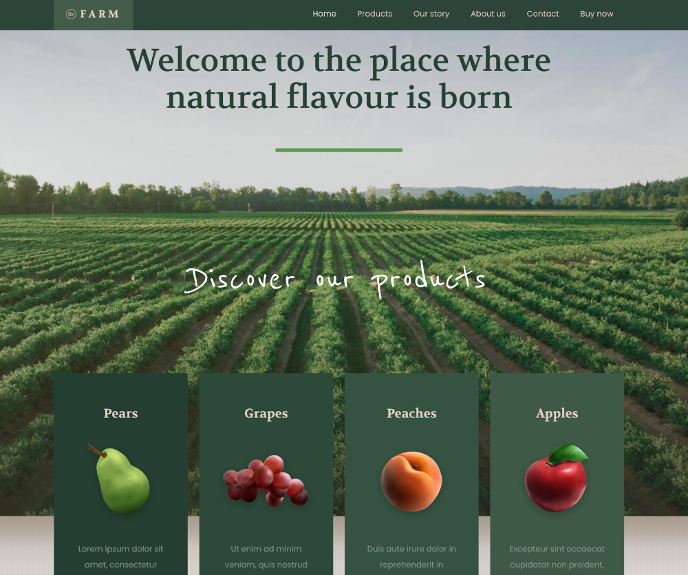 Be Farm website