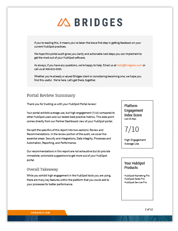 HubSpot Portal Audit - 2