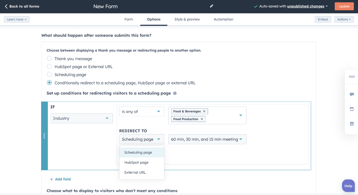 Conditional Form to URL Routing