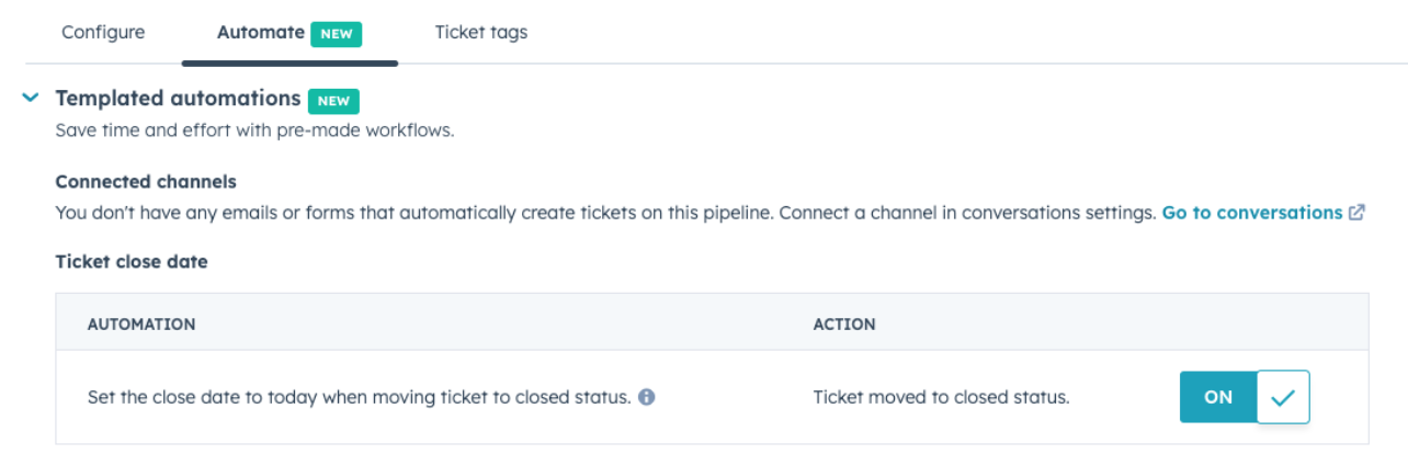 “Close Date” Automation for Deals and Tickets